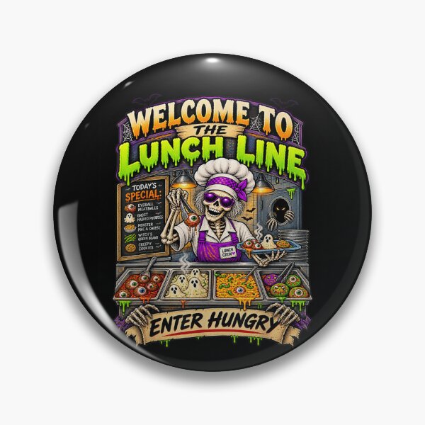 Item preview, Welcome To The Lunch Line Skeleton Lunch Lady Cafeteria Halloween Art designed and sold by CaChimShop.