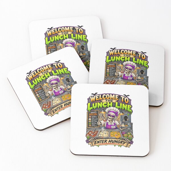 Item preview, Welcome To The Lunch Line Skeleton Lunch Lady Cafeteria Halloween Art designed and sold by CaChimShop.
