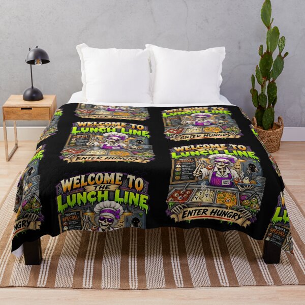 Item preview, Welcome To The Lunch Line Skeleton Lunch Lady Cafeteria Halloween Art designed and sold by CaChimShop.