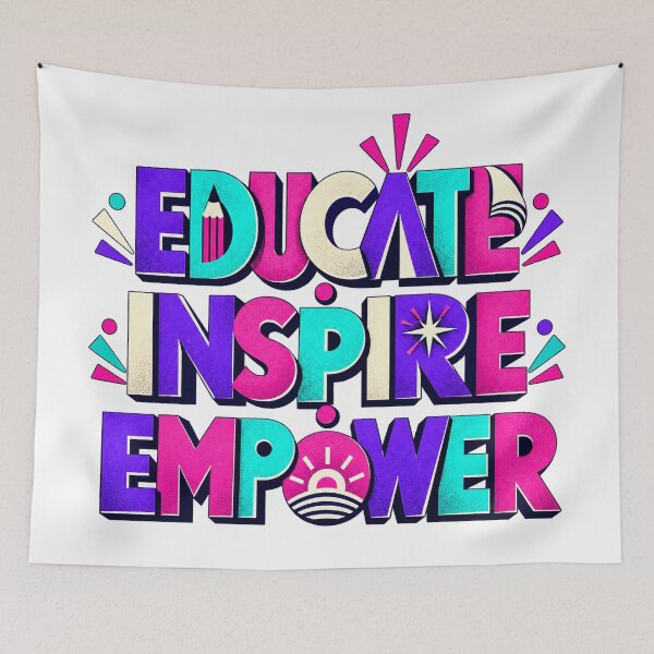 Item preview, Educate Inspire Empower — Bold Teacher Appreciation Design designed and sold by CaribChroma.