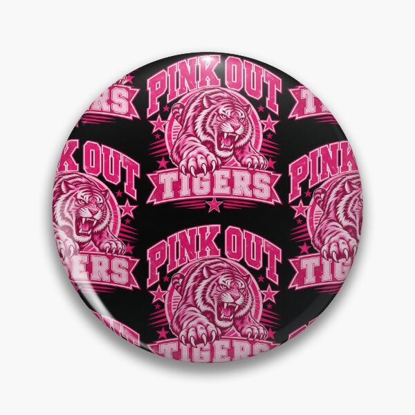 Item preview, Pink Out Tigers High School Sports Mascot Retro Pink Tiger Graphic Art designed and sold by lionSutuShop.