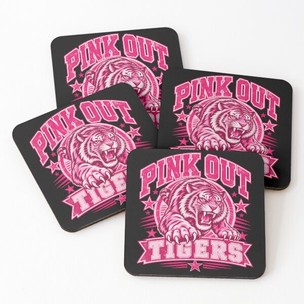 Item preview, Pink Out Tigers High School Sports Mascot Retro Pink Tiger Graphic Art designed and sold by lionSutuShop.