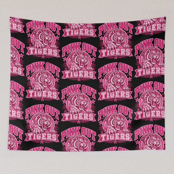 Item preview, Pink Out Tigers High School Sports Mascot Retro Pink Tiger Graphic Art designed and sold by lionSutuShop.