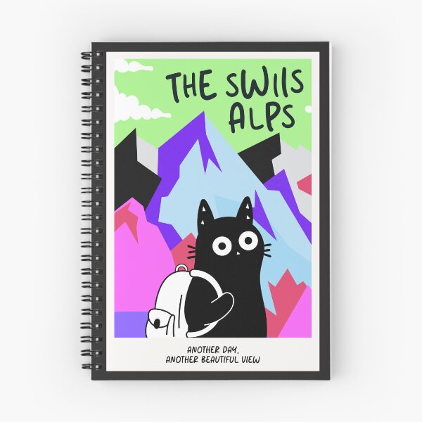 Item preview, Swiss Alps Black Cat - Another day… Another beautiful view! designed and sold by DibujandoPorfa.