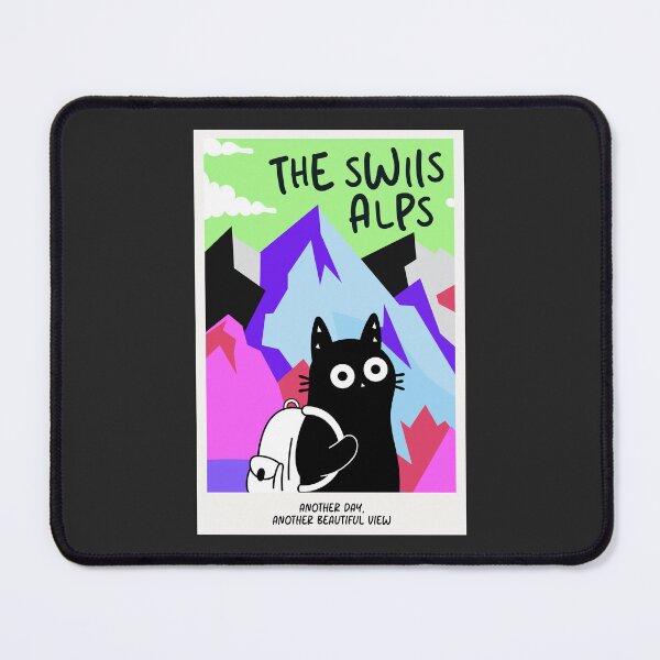 Item preview, Swiss Alps Black Cat - Another day… Another beautiful view! designed and sold by DibujandoPorfa.