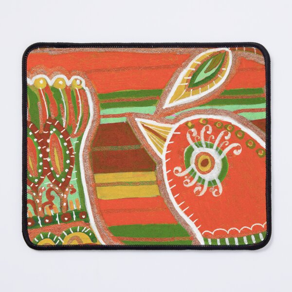 Item preview, Retro Orange and Green Folk Art Bird designed and sold by Fani*.