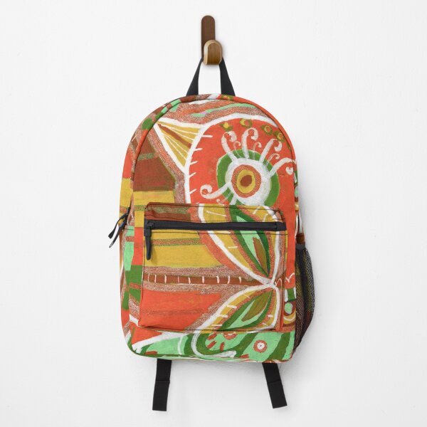 Item preview, Retro Orange and Green Folk Art Bird designed and sold by Fani*.
