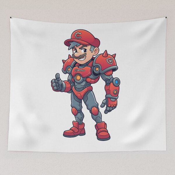 Item preview, Mecha Plumber Hero Cyber Suit Gamer Art designed and sold by Rupesh-Art26.