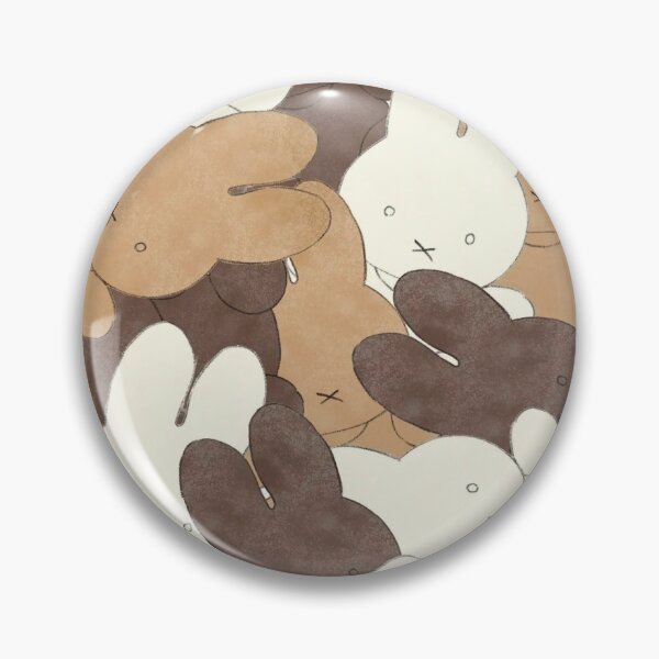 Item preview, Cute Bunny Face Pattern – Cozy Brown & Beige Kawaii Design designed and sold by xWhimsyDreamsx.