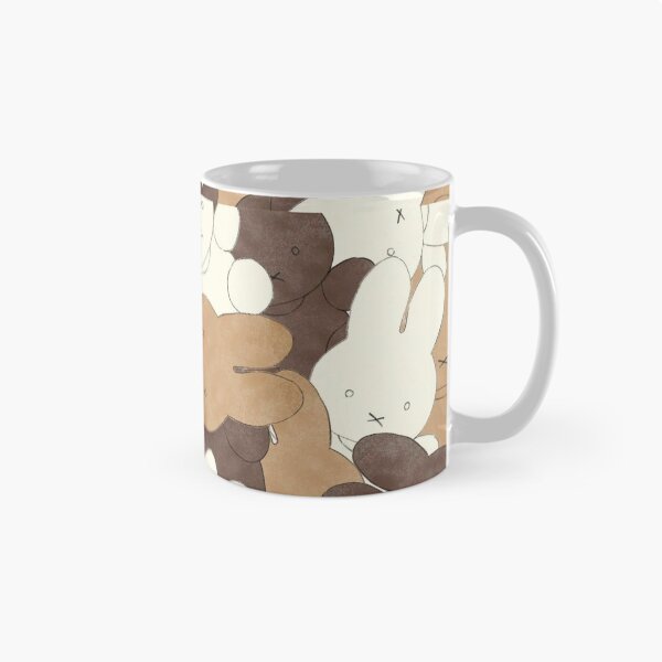 Item preview, Cute Bunny Face Pattern – Cozy Brown & Beige Kawaii Design designed and sold by xWhimsyDreamsx.