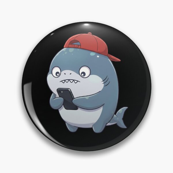 Item preview, Cute Doomscrolling Phone Shark designed and sold by Nature's Chibis.