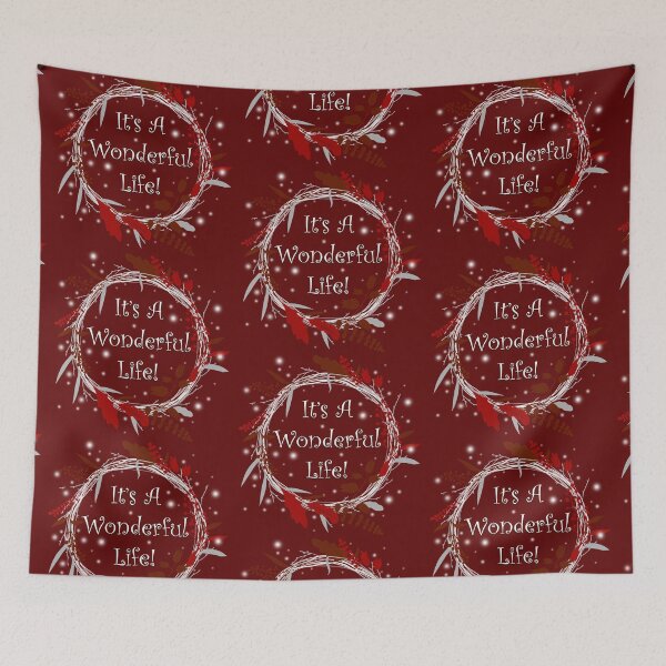 Item preview, It's A Wonderful Life Wreath Red designed and sold by Normbot2000.