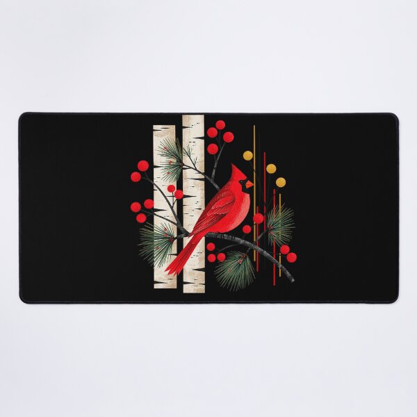 Item preview, Winter Cardinals | MCM Style: Cardinal with Pine and Birch designed and sold by EverydayMagik.