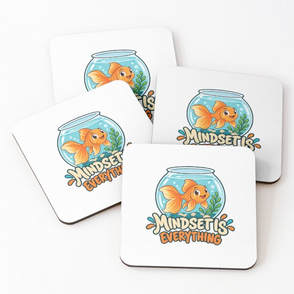 Item preview, Mindset Is Everything Cheerful Goldfish Illustration designed and sold by skyartdesign.