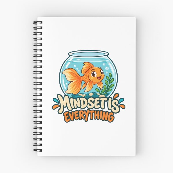 Item preview, Mindset Is Everything Cheerful Goldfish Illustration designed and sold by skyartdesign.