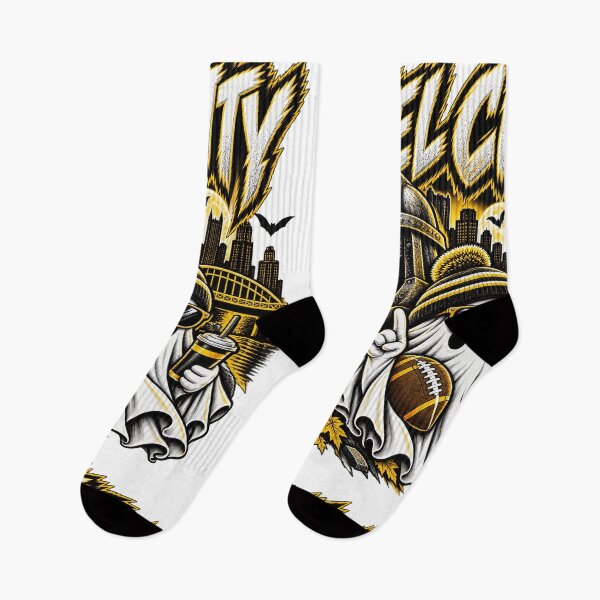 Item preview, Steel City Football Spooky Ghost Halloween Black And Gold Sports Fan Art designed and sold by CaChimShop.