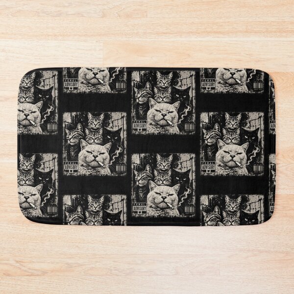 Item preview, Feral Advisory Gangster Cats Smoking Retro 90s Hip Hop Rap Album Art designed and sold by luffyShop1.