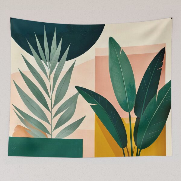 Item preview, Geometric Botanical Arrangement  designed and sold by Vicky Brago-Mitchell®.