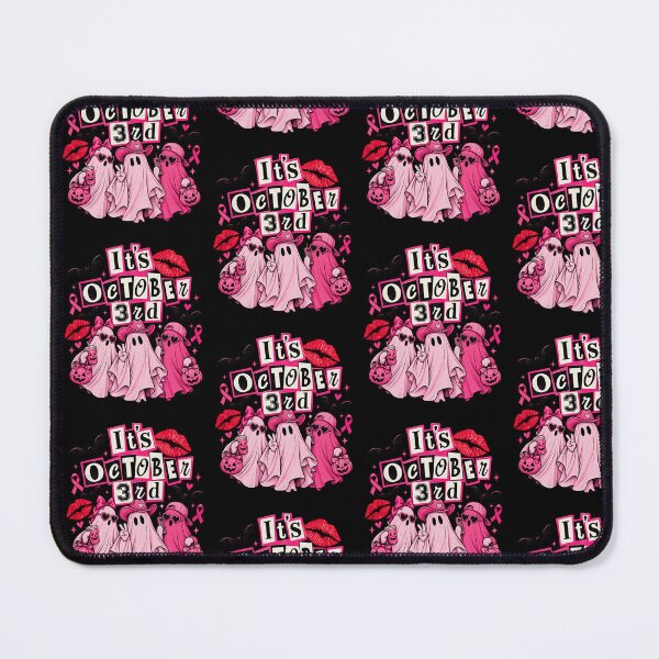 Item preview, Its October 3rd Pink Spooky Ghost Halloween Pink Ribbon Breast Cancer Art designed and sold by lionSutuShop.