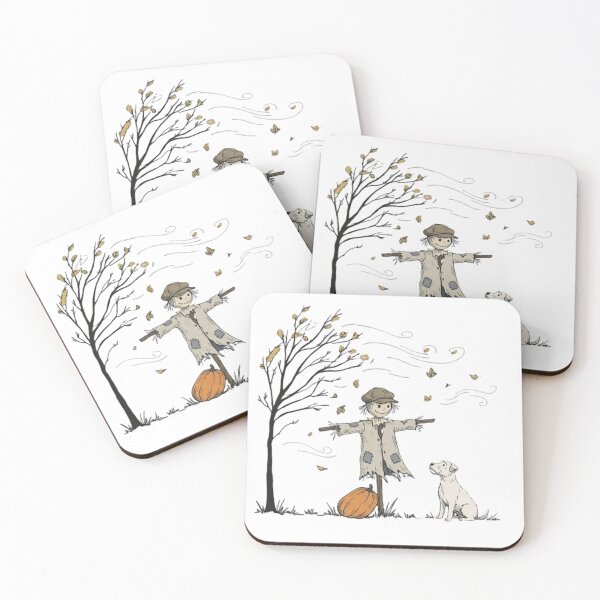 Item preview, Autumn Scarecrow Dog Fall Illustration designed and sold by haitrieuic96.