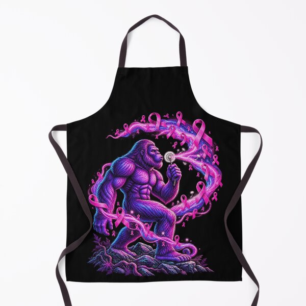 Item preview, Bigfoot Breast Cancer Awareness Pink Ribbon Dandelion Sasquatch Art designed and sold by ZaDonShop.