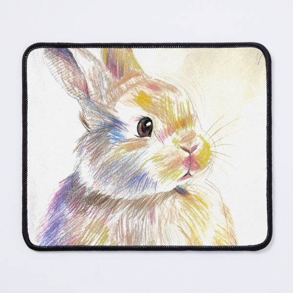 Item preview, Rainbow Bunny Rabbit Print – Cute Kids Animal Art designed and sold by albertmama.