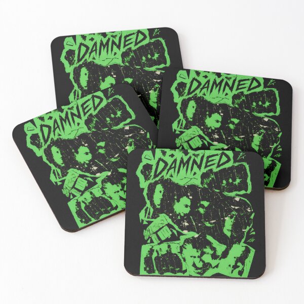 Item preview, The Damned Punk Band Distressed Green Logo designed and sold by sil-gen-rove.