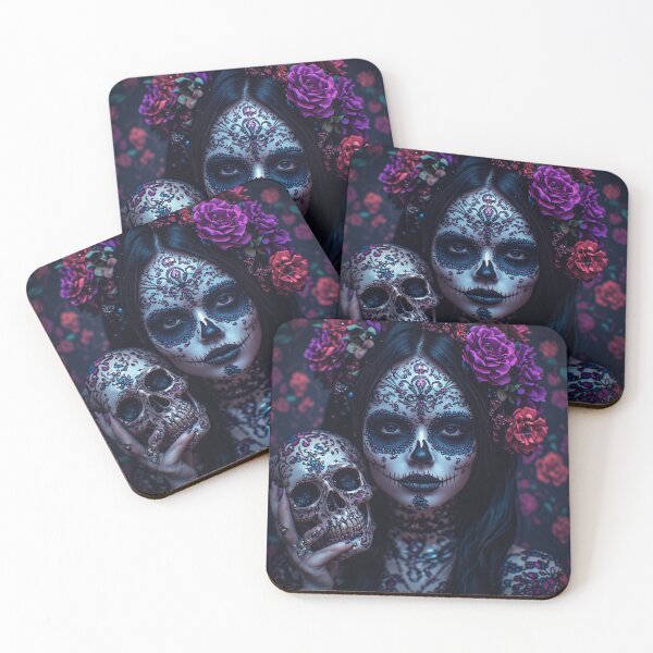 Item preview, Colorful Sugar Skull Lady designed and sold by TheDarkWardrobe.