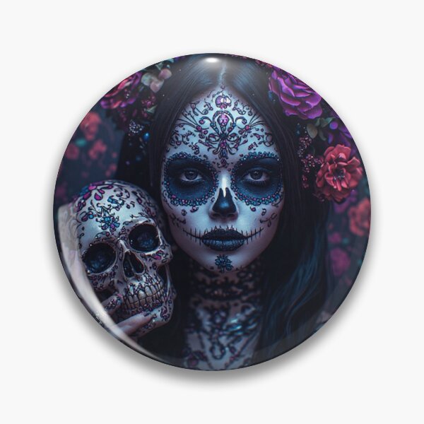 Item preview, Colorful Sugar Skull Lady designed and sold by TheDarkWardrobe.