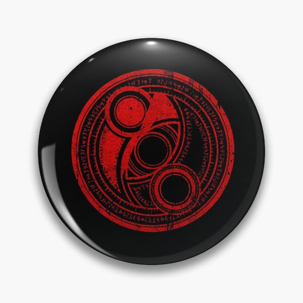 Item preview, Mystic Red Circular Runes Abstract Sci-Fi Emblem designed and sold by sikercheady.