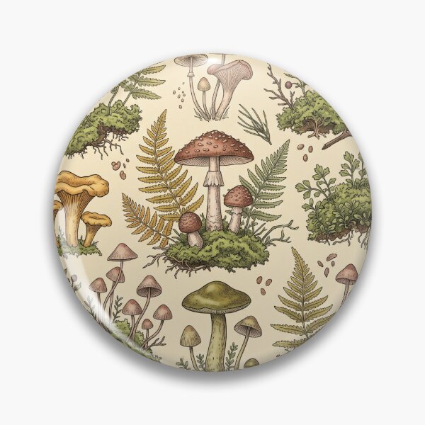 Item preview, Vintage Woodland Mushrooms and Forest Ferns designed and sold by tropicaltee.