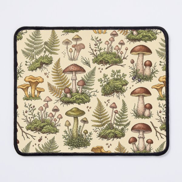 Item preview, Vintage Woodland Mushrooms and Forest Ferns designed and sold by tropicaltee.