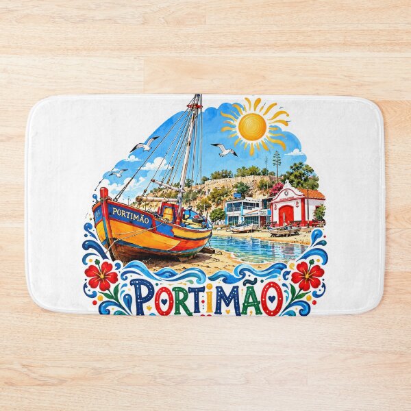 Artikelvorschau, Buntes Portimão-Algarve-Fischerboot entworfen und verkauft von mimiartes.