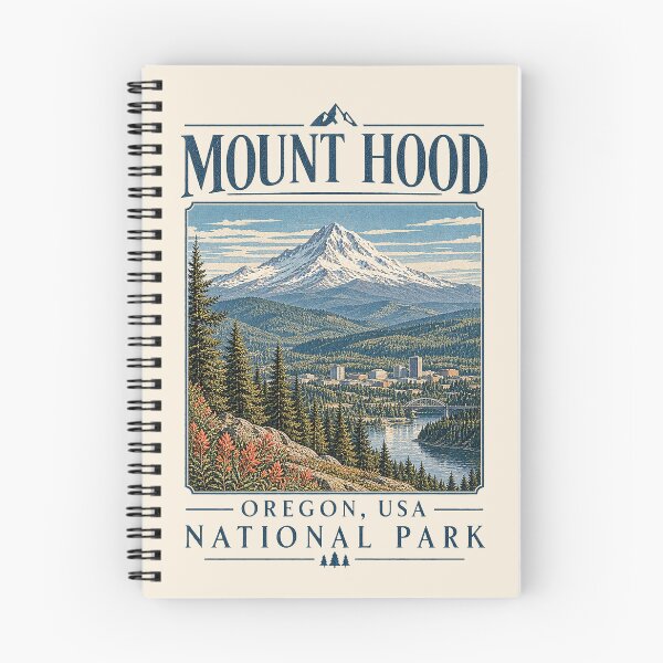 Item preview, Mount Hood, Oregon, USA [Vintage Illustration] designed and sold by elektronen.