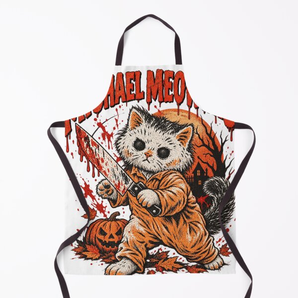Item preview, Michael Meowers Slasher Horror Cat Knife Bloody Halloween Art designed and sold by JapanAnimeSH1.