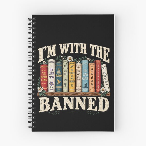 Item preview, Im With The Banned Retro Vintage Bookshelf Reading Literature Librarian Art designed and sold by luffyShop1.