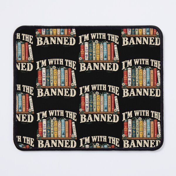 Item preview, Im With The Banned Retro Vintage Bookshelf Reading Literature Librarian Art designed and sold by luffyShop1.