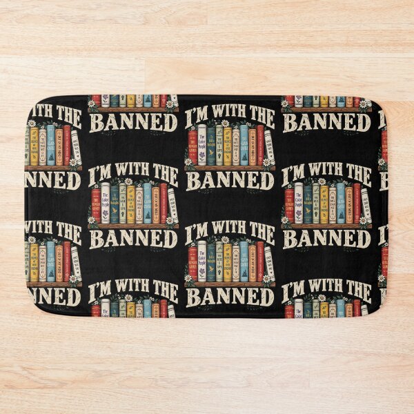 Item preview, Im With The Banned Retro Vintage Bookshelf Reading Literature Librarian Art designed and sold by luffyShop1.