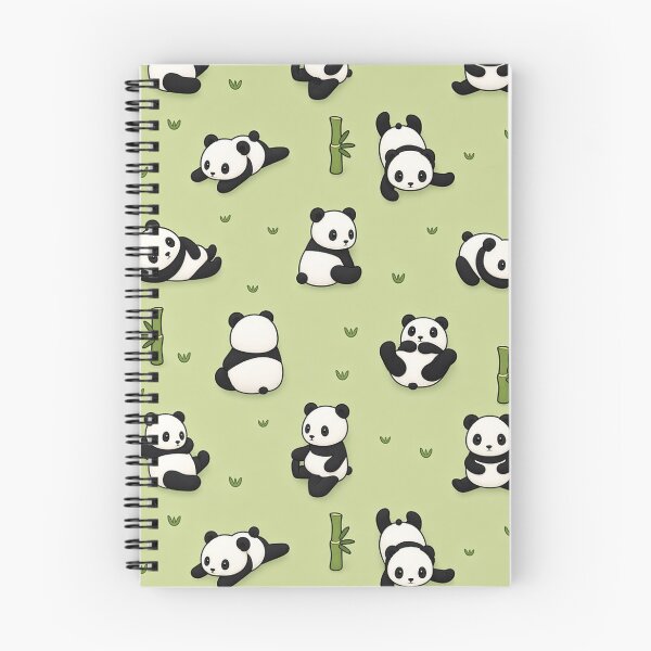 Item preview, Cute Playful Pandas & Bamboo Seamless Pattern designed and sold by mashumallow.