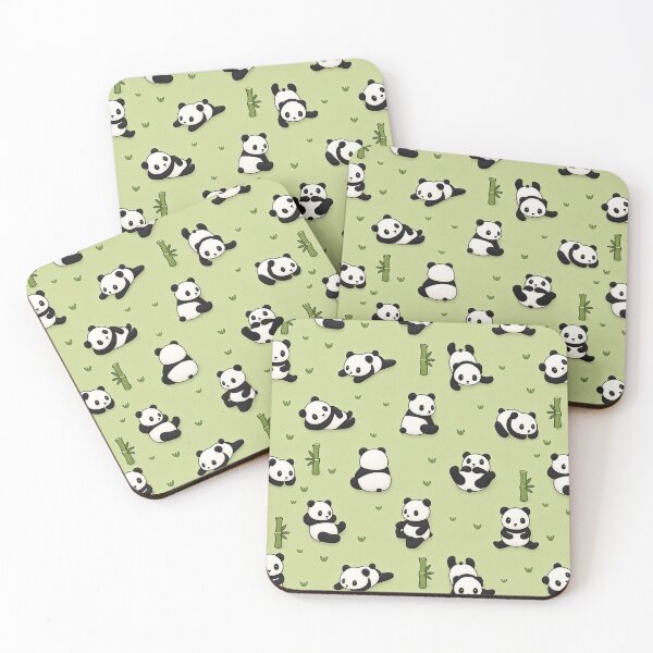 Item preview, Cute Playful Pandas & Bamboo Seamless Pattern designed and sold by mashumallow.