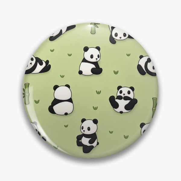 Item preview, Cute Playful Pandas & Bamboo Seamless Pattern designed and sold by mashumallow.
