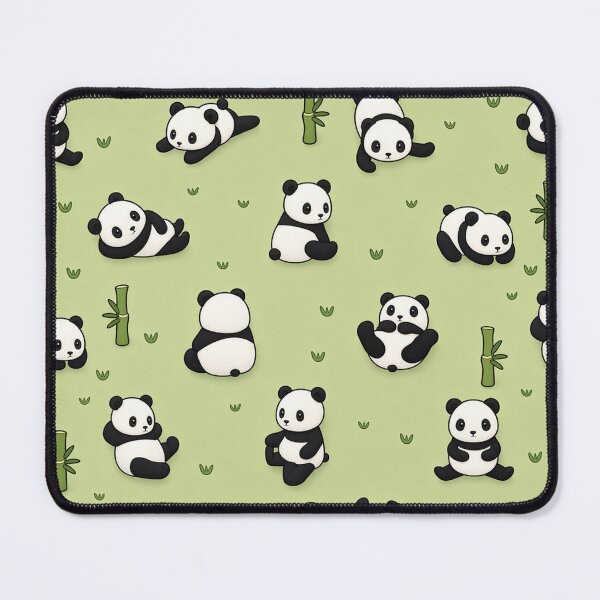 Item preview, Cute Playful Pandas & Bamboo Seamless Pattern designed and sold by mashumallow.