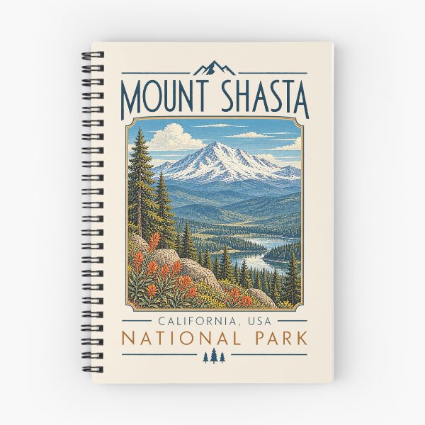 Item preview, Mount Shasta, California, USA [Vintage Illustration] designed and sold by elektronen.
