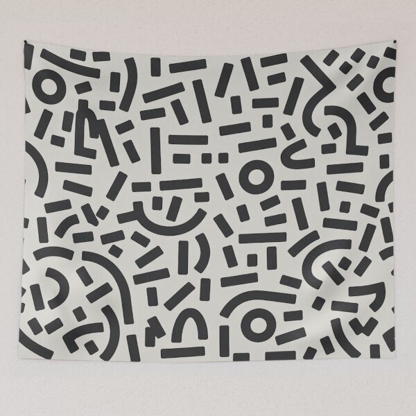 Item preview, Abstract Memphis Style Geometric Pattern designed and sold by Mindful Wall Art Studio.