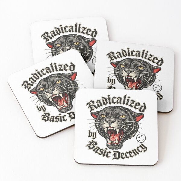 Item preview, Radicalized By Basic Decency Traditional Tattoo Black Panther Art designed and sold by ZaDonShop.