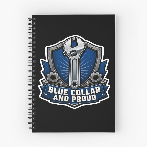 Item preview, Blue Collar and Proud Badge Shield designed and sold by FOCUSED QUOTES CO.