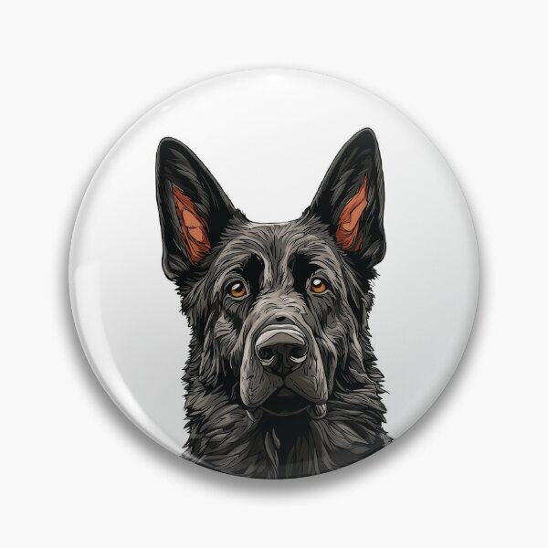 Item preview, Black German Shepherd Dog Illustration designed and sold by whyitsme.