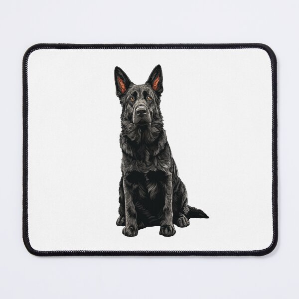 Item preview, Black German Shepherd Dog Illustration designed and sold by whyitsme.