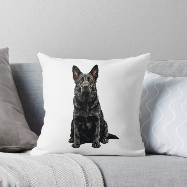 Item preview, Black German Shepherd Dog Illustration designed and sold by whyitsme.