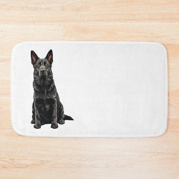 Item preview, Black German Shepherd Dog Illustration designed and sold by whyitsme.